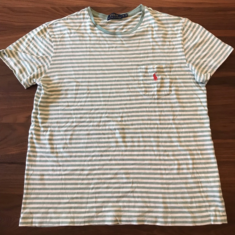 Men’s medium striped Polo Ralph Lauren pocket tee
